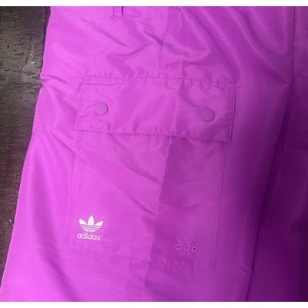 Adidas Originals Women's Essentials Woven Cargo Pants Size Small Purple Burst - Picture 15 of 16